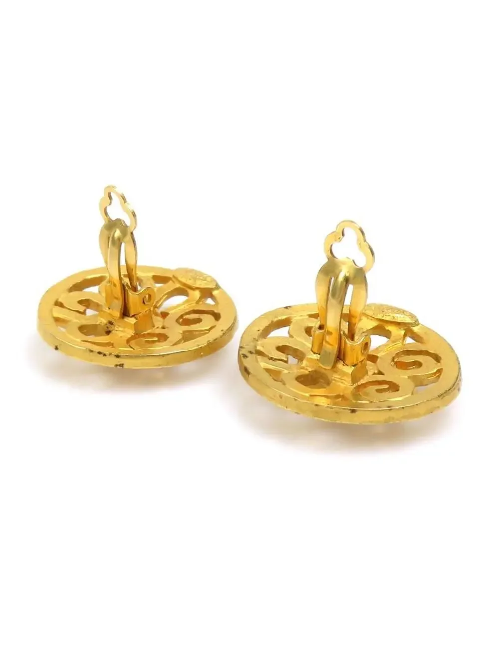 Auth Chanel Vintage Cc Logo Clip On #303024C42B